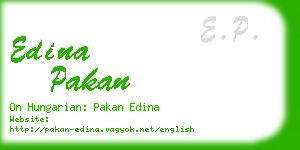 edina pakan business card